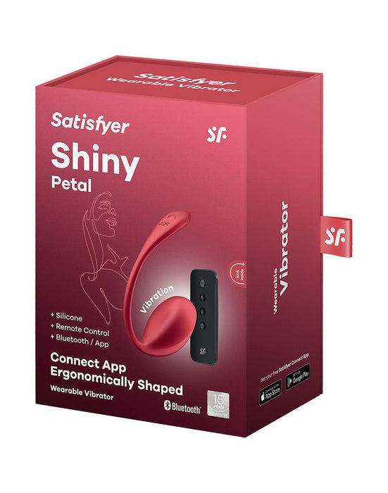 Satisfyer - Shiny Petal - Draagbare Vibrator - Panty Vibrator - Vibrerend Eitje - Rood-laced-up.nl