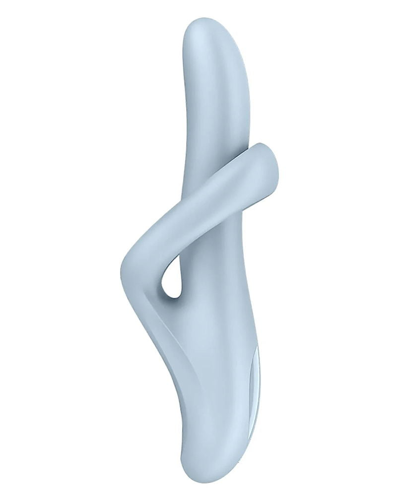 Satisfyer - Heat Flex 4 - Verwarmende Rabbit Vibrator - Lichtblauw-laced-up.nl