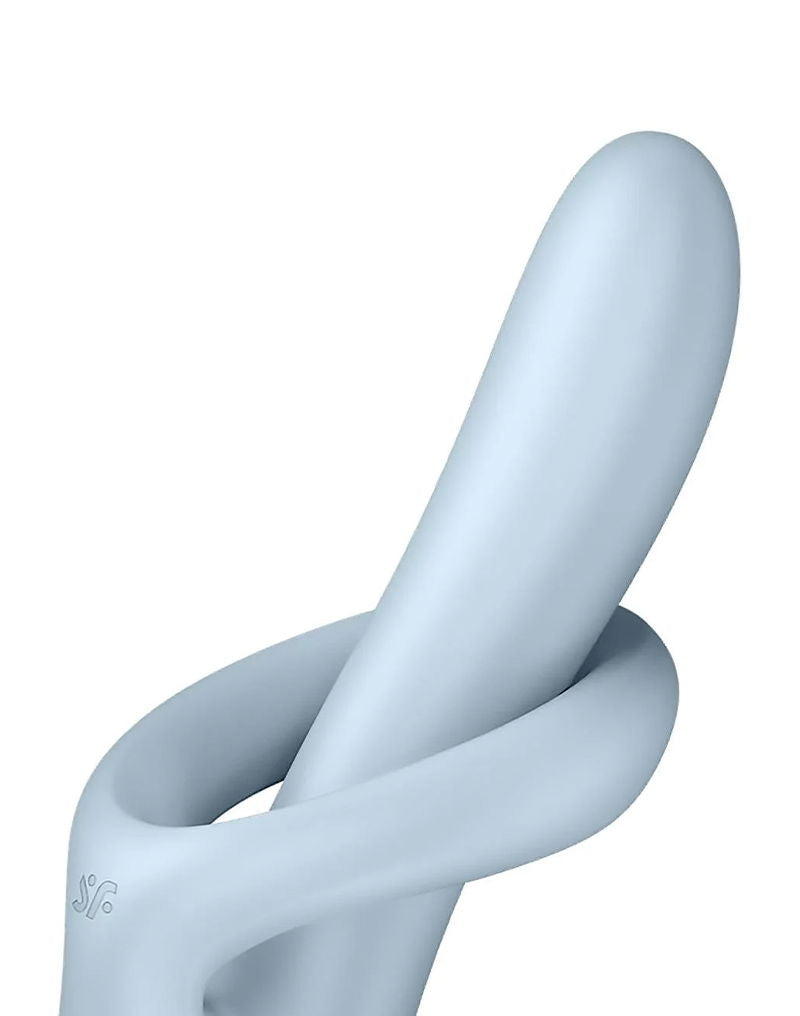 Satisfyer - Heat Flex 4 - Verwarmende Rabbit Vibrator - Lichtblauw-laced-up.nl
