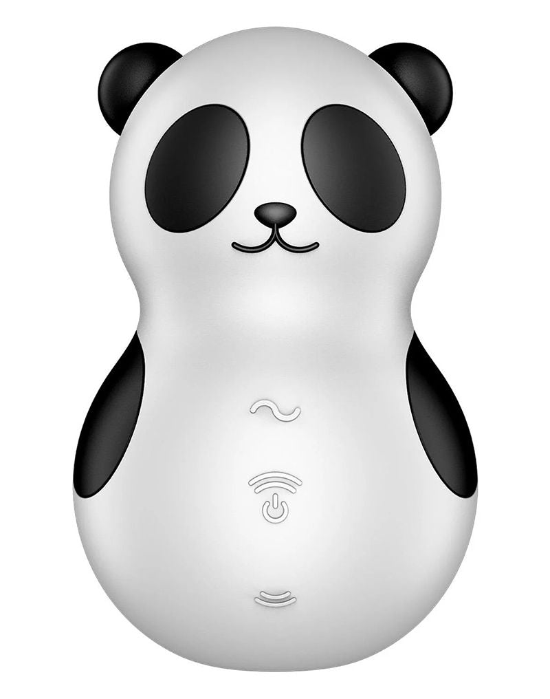 Satisfyer - Pocket Panda - Dubbele Air Pulse Vibrator - Zwart/Wit-laced-up.nl