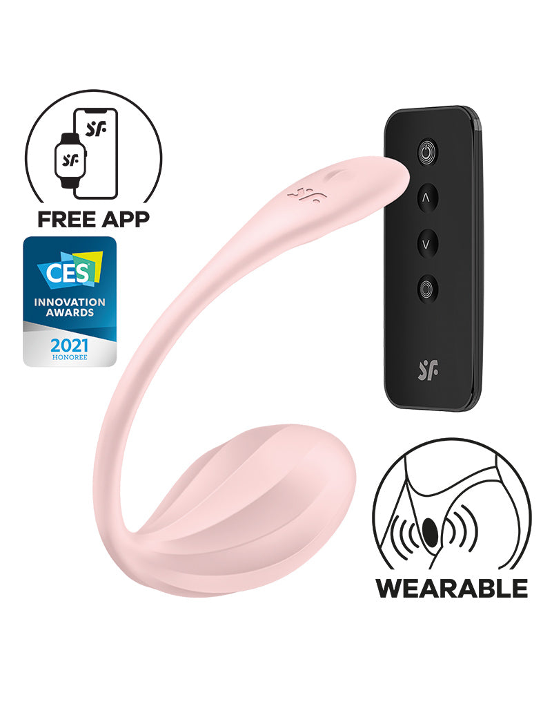 Satisfyer - Ribbed Petal - Draagbare Vibrator - Panty Vibrator - Vibrerend Eitje - Roze-laced-up.nl