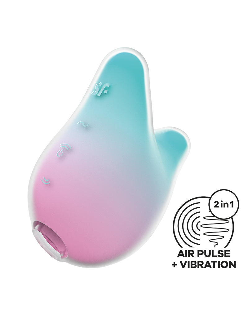 Satisfyer - Mermaid Vibes - Vibrerende Luchtdruk Vibrator - Mint/Roze-laced-up.nl