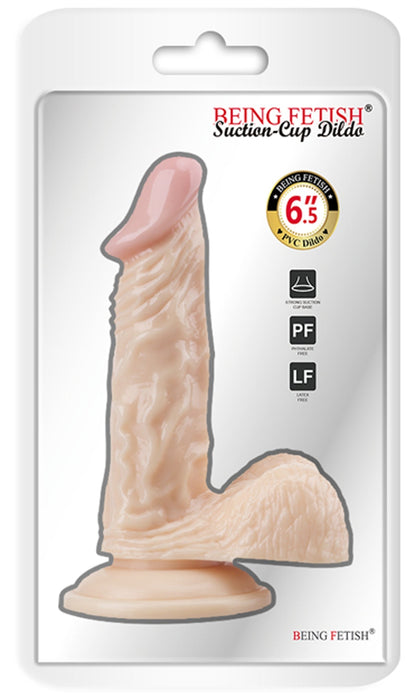 Being Fetish - PVC Dildo 6.5" flesh-Erotiekvoordeel.nl