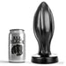 All Black - Grote Buttplug met Groeven - 21 cm - Zwart-Erotiekvoordeel.nl