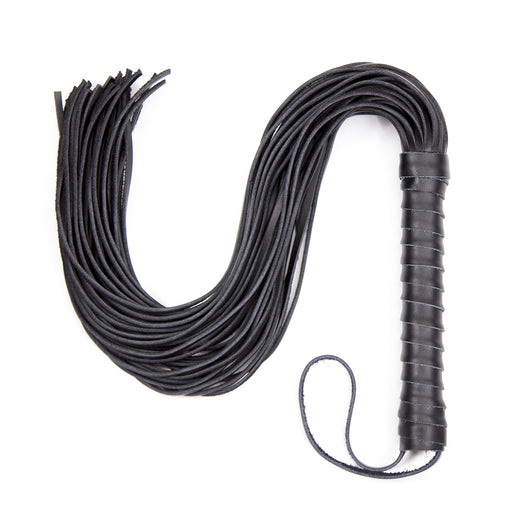 Smart Moves - Leather flogger 62 cm black-Erotiekvoordeel.nl
