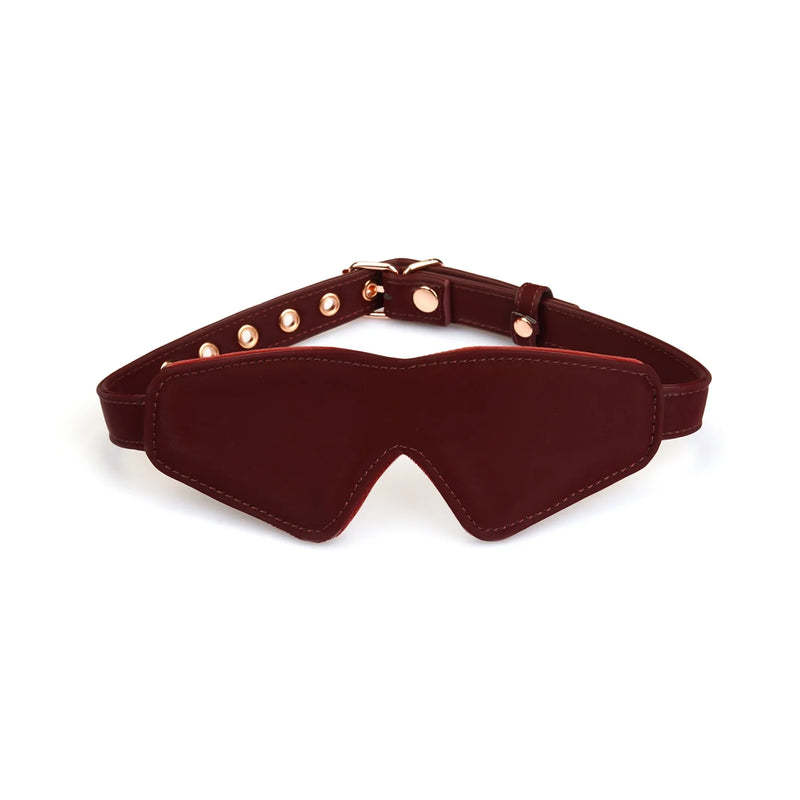 Liebe Seele - Metallic Shade Red - Vegan PU Lederen Blinddoek - Rood/Rosé Goud-Erotiekvoordeel.nl