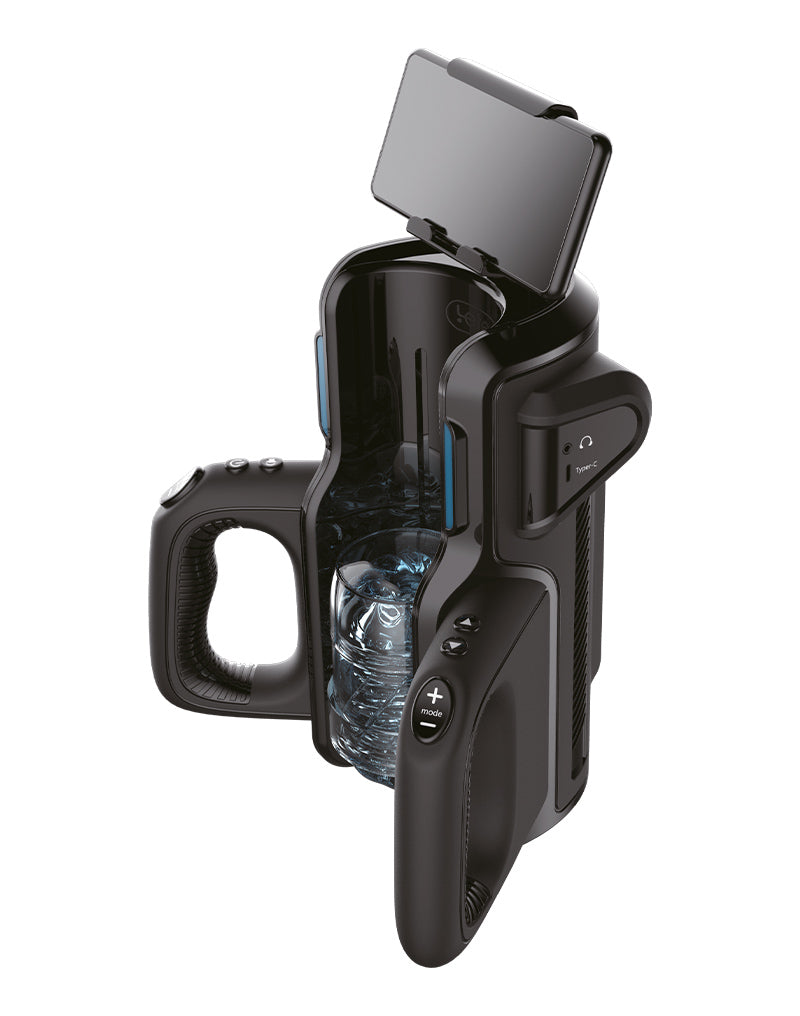 Leten - SM 500 - Super Thrusting Masturbator met telefoonhouder-laced-up.nl