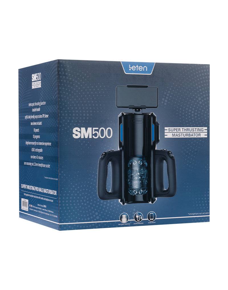 Leten - SM 500 - Super Thrusting Masturbator met telefoonhouder-laced-up.nl