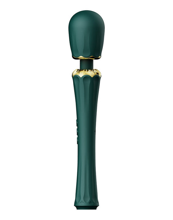 Zalo - Kyro - Wand Vibrator - Met 2 Opzetstukken - Smaragdgroen-Laced-up.nl