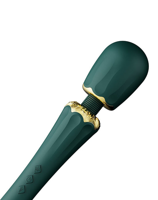 Zalo - Kyro - Wand Vibrator - Met 2 Opzetstukken - Smaragdgroen-Laced-up.nl