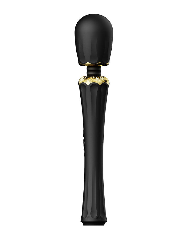 Zalo - Kyro - Wand Vibrator - Met 2 Opzetstukken - Zwart-Laced-up.nl