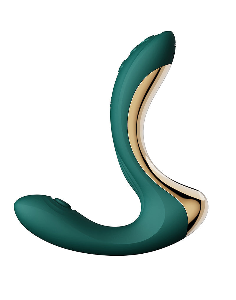 Zalo - Talis - G-Spot Pulsewave Vibrator met Zuigfunctie en Verwarmfunctie - Smaragd Groen-laced-up.nl