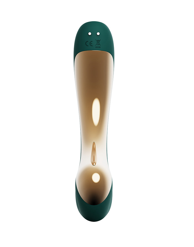 Zalo - Talis - G-Spot Pulsewave Vibrator met Zuigfunctie en Verwarmfunctie - Smaragd Groen-laced-up.nl