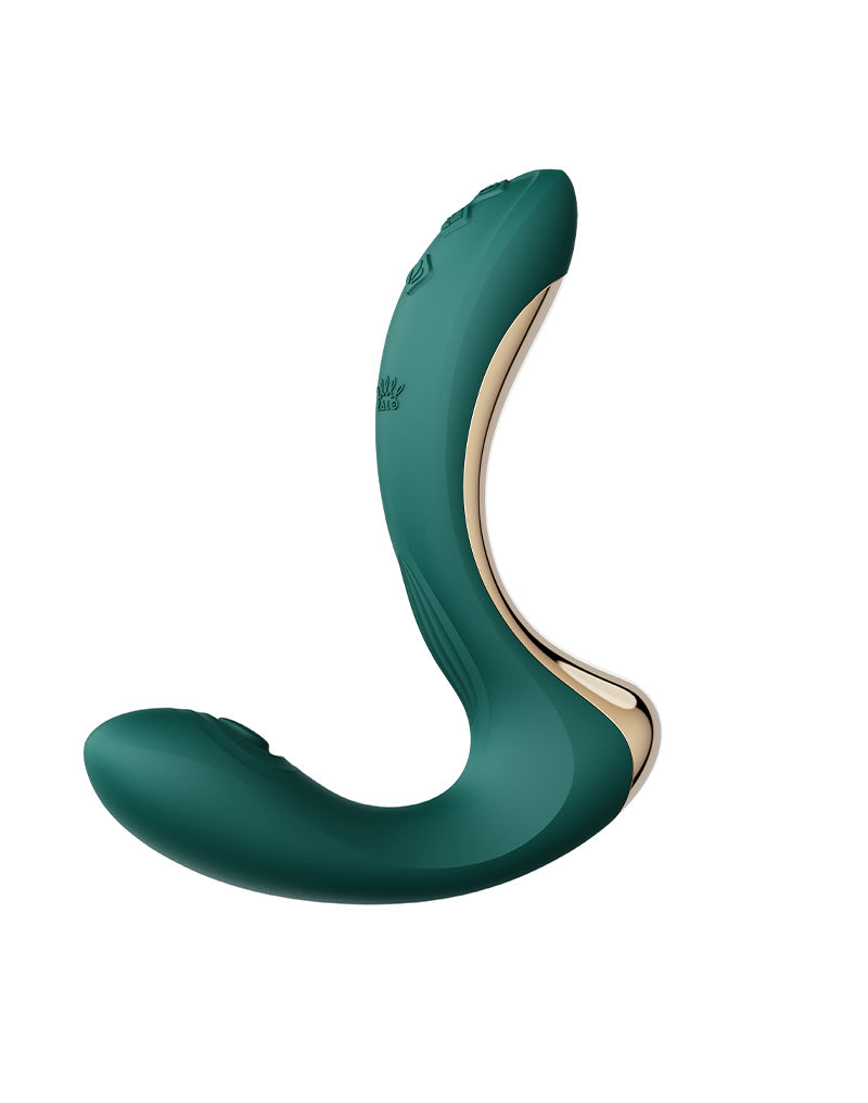 Zalo - Talis - G-Spot Pulsewave Vibrator met Zuigfunctie en Verwarmfunctie - Smaragd Groen-laced-up.nl