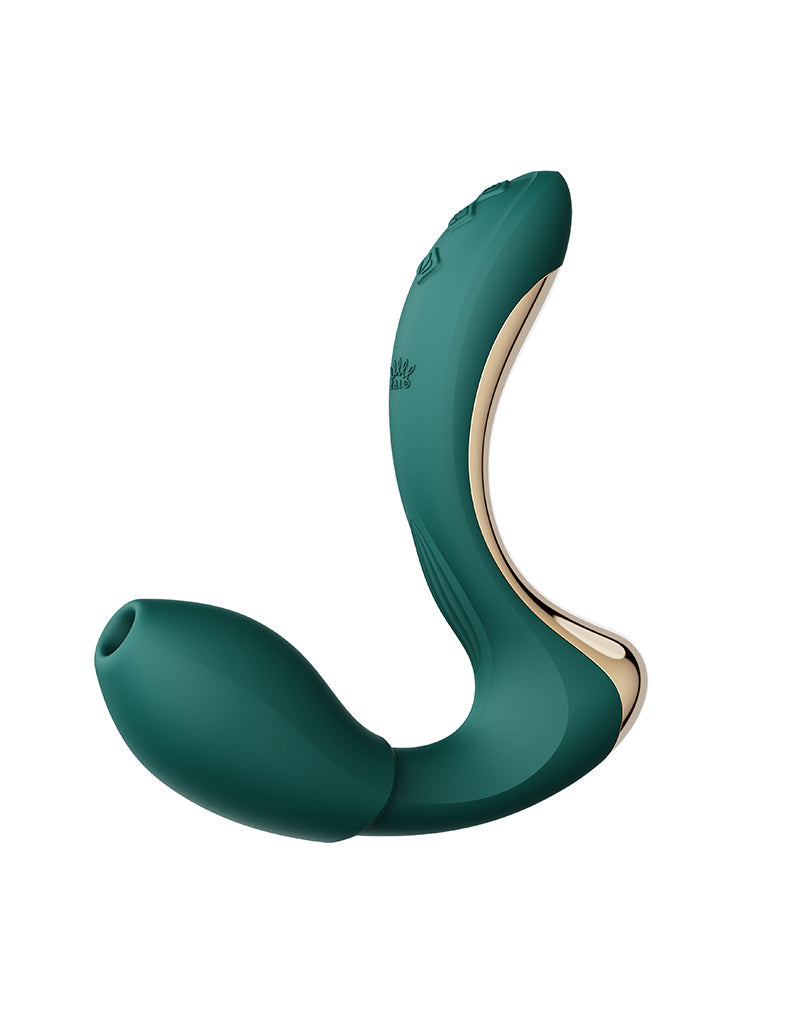 Zalo - Talis - G-Spot Pulsewave Vibrator met Zuigfunctie en Verwarmfunctie - Smaragd Groen-laced-up.nl