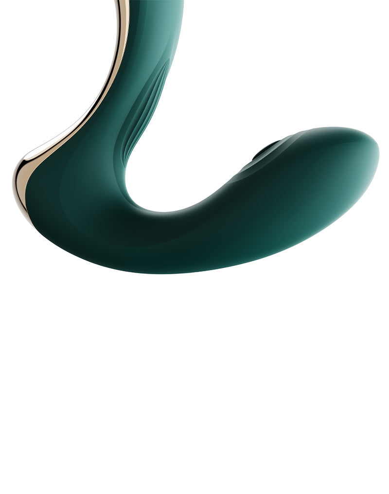 Zalo - Talis - G-Spot Pulsewave Vibrator met Zuigfunctie en Verwarmfunctie - Smaragd Groen-laced-up.nl