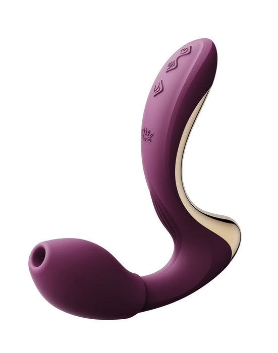 Zalo - Talis - G-Spot Pulsewave Vibrator met Zuigfunctie en Verwarmfunctie - Amethyst Paars-Erotiekvoordeel.nl
