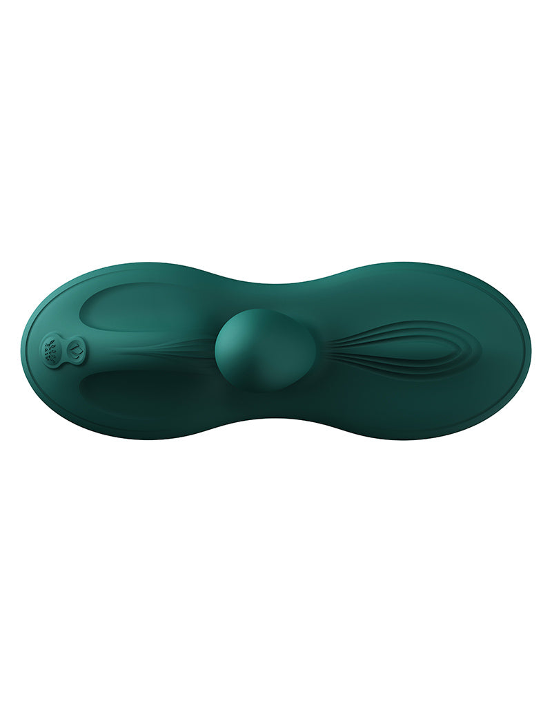 Zalo - Flora - Vibrator-kussen - Hands-free Vibrator - Met Warmtefunctie - Smaragd Groen-laced-up.nl