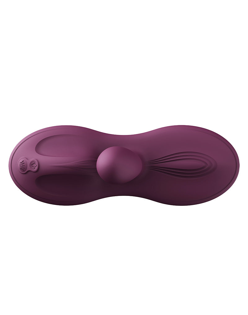 Zalo - Flora - Vibrator-kussen - Hands-free Vibrator - Met Warmtefunctie - Amethyst Paars-laced-up.nl