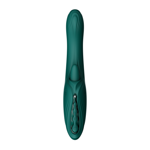 Zalo - Ares - Likkende G-Spot Rabbit Vibrator - Verwarmend - App Control - Smaragd Groen-Erotiekvoordeel.nl