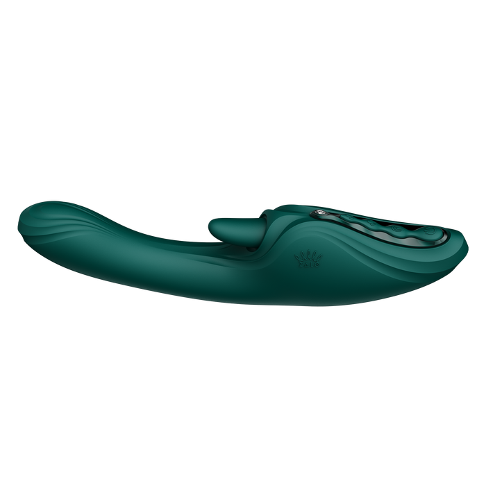Zalo - Ares - Likkende G-Spot Rabbit Vibrator - Verwarmend - App Control - Smaragd Groen-Erotiekvoordeel.nl