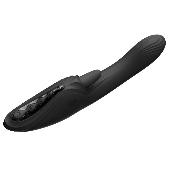 Zalo - Ares - Likkende G-Spot Rabbit Vibrator - Verwarmend - App Control - Obsidian Zwart-Erotiekvoordeel.nl