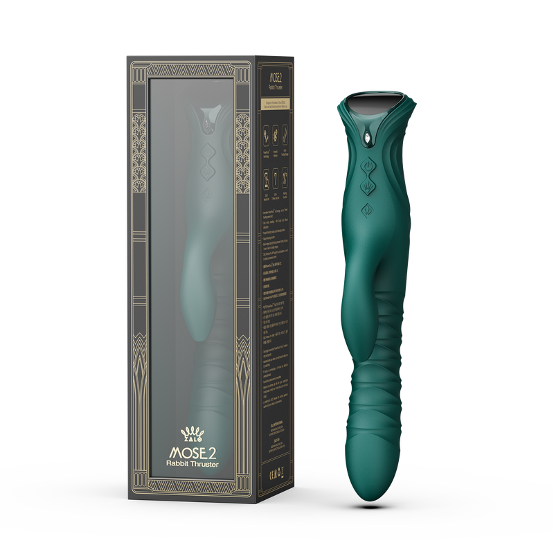 ZALO - Mose 2 - Stotende Rabbit Vibrator – Smaragdgroen-laced-up.nl