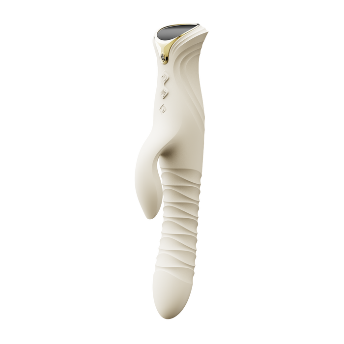 ZALO - Mose 2 - Stotende Rabbit Vibrator – Ivoor Wit-Erotiekvoordeel.nl