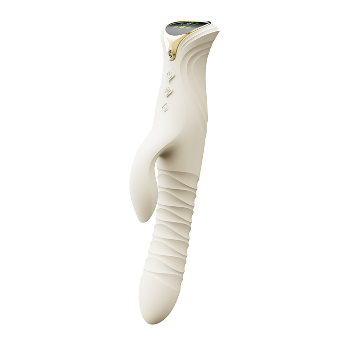 ZALO - Mose 2 - Stotende Rabbit Vibrator – Ivoor Wit-Erotiekvoordeel.nl