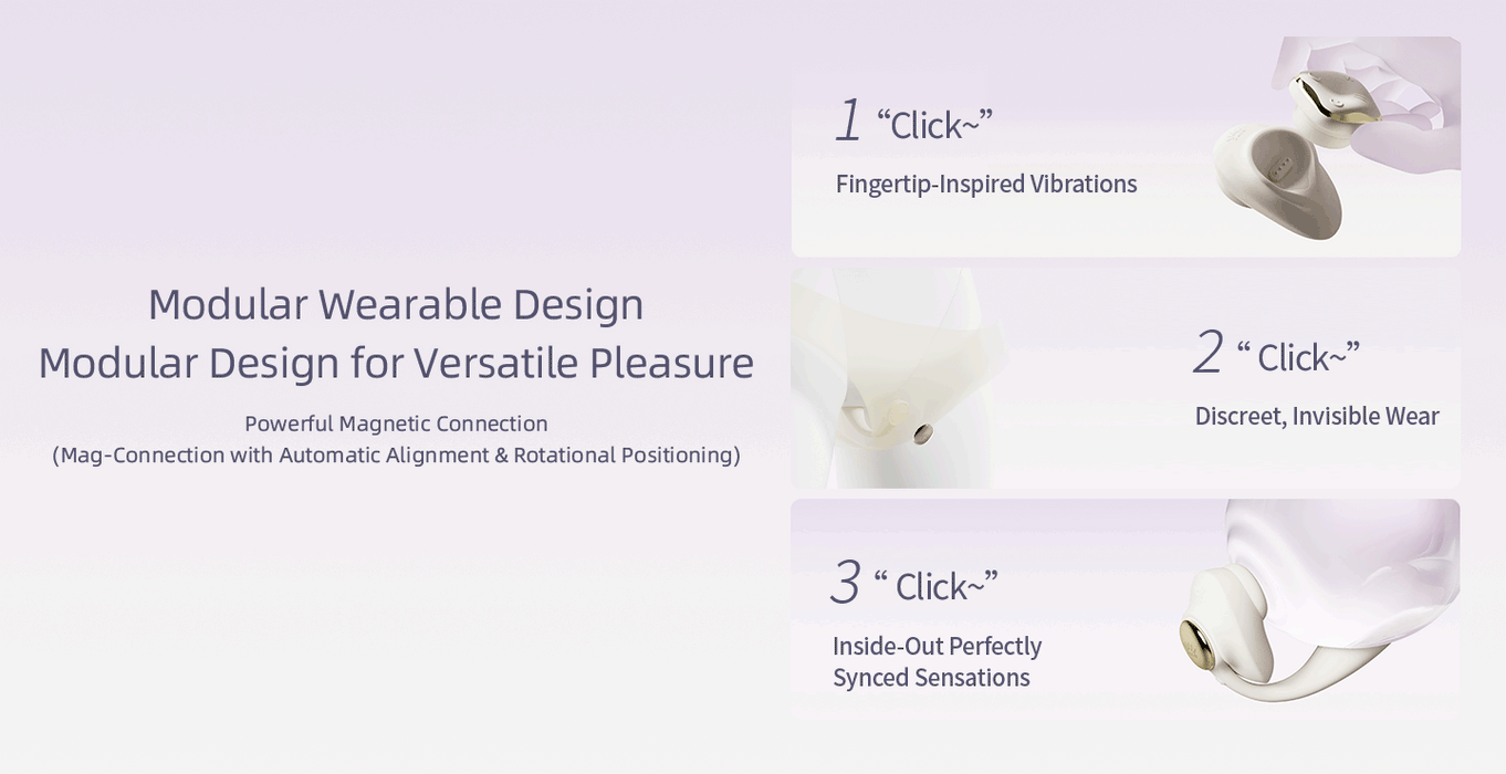 ZALO - Deya - Hands-free Vibrator - Modulair Kliksysteem - Ivoorwit-Erotiekvoordeel.nl