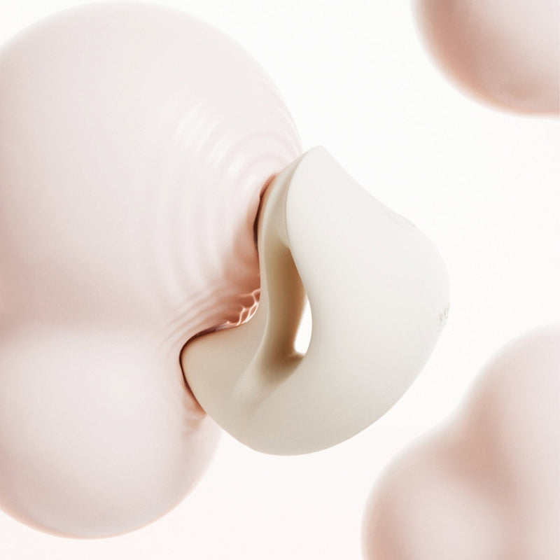 Zalo - Mochi - Clitoris Vibrator met twee koppen - App Control - Ivoorwit-Erotiekvoordeel.nl