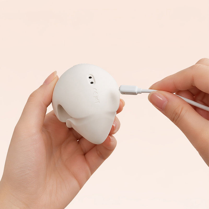 Zalo - Mochi - Clitoris Vibrator met twee koppen - App Control - Ivoorwit-Erotiekvoordeel.nl