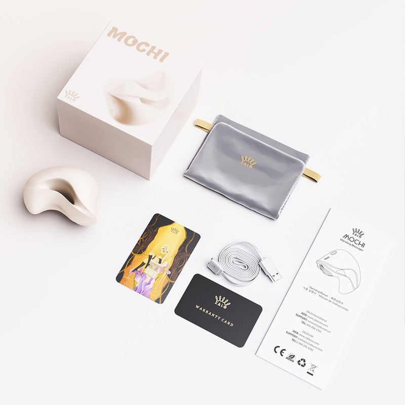 Zalo - Mochi - Clitoris Vibrator met twee koppen - App Control - Ivoorwit-Erotiekvoordeel.nl