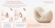 Zalo - Mochi - Dual-Head Clitoral Vibrator - App Control - Sakura Pink-Laced-up.nl