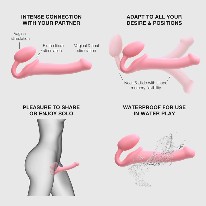 Strap-On-Me - Strapless Strap-on Dildo - Roze-Erotiekvoordeel.nl