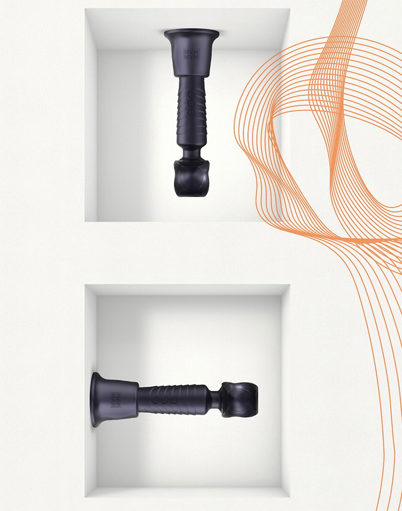 ManWan - Holden - Universele Wand Vibrator Houder met Zuignap - Black Plum-laced-up.nl