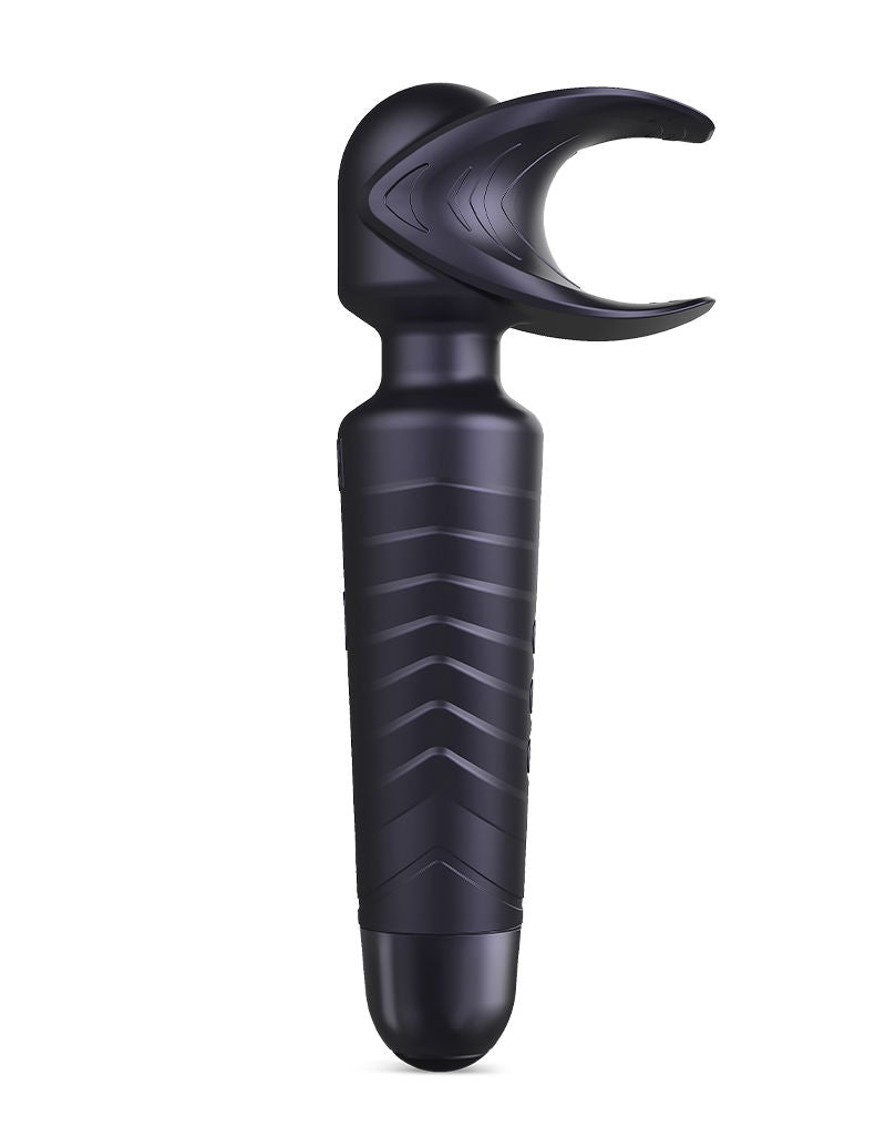 ManWan - Man.Wand EVO - Oplaadbare Masturbator èn Wand Vibrator - Black Plum-laced-up.nl