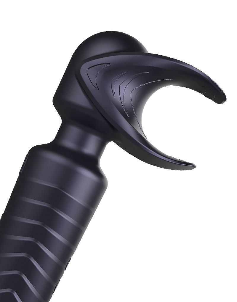 ManWan - Man.Wand EVO - Oplaadbare Masturbator èn Wand Vibrator - Black Plum-laced-up.nl