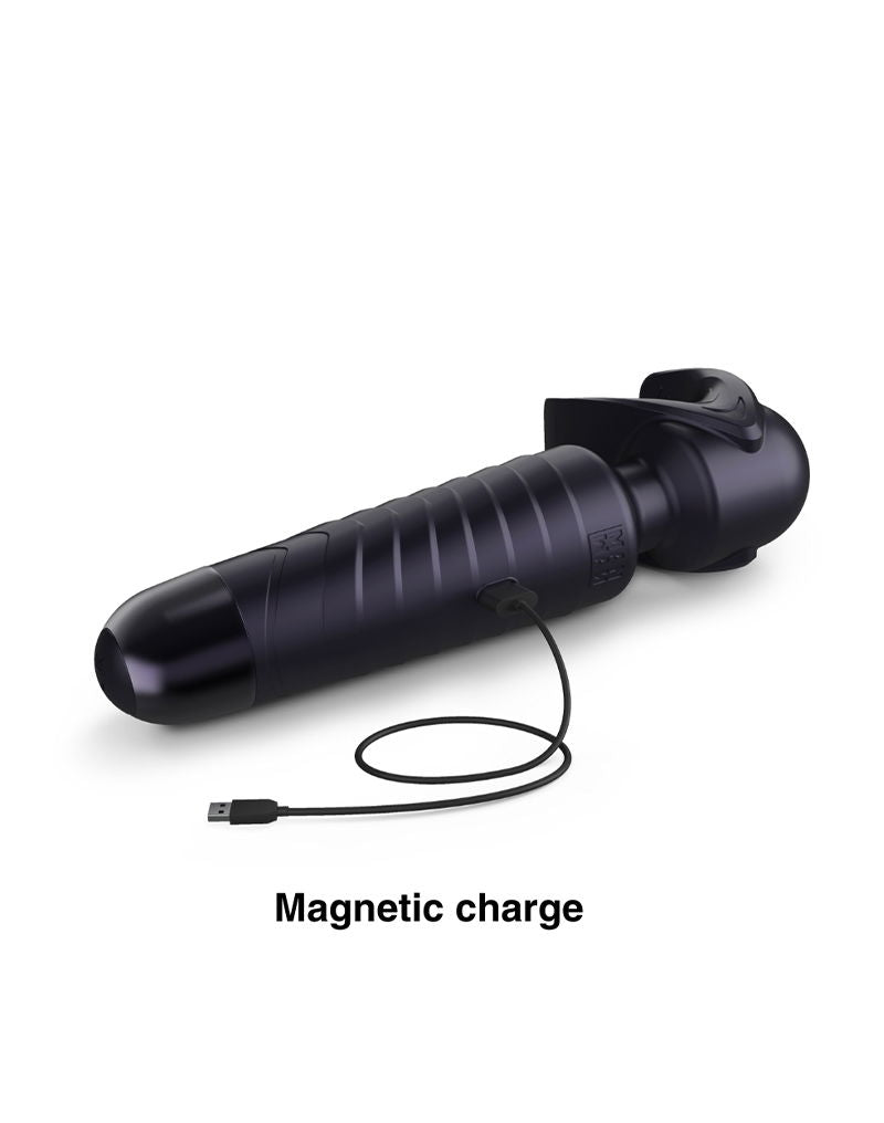 ManWan - Man.Wand EVO - Oplaadbare Masturbator èn Wand Vibrator - Black Plum-laced-up.nl