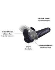 ManWan - Man.Wand EVO - Oplaadbare Masturbator èn Wand Vibrator - Black Plum-laced-up.nl