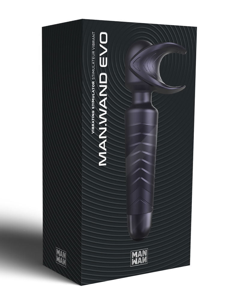 ManWan - Man.Wand EVO - Oplaadbare Masturbator èn Wand Vibrator - Black Plum-laced-up.nl