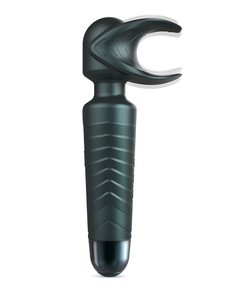 ManWan - Man.Wand EVO - Oplaadbare Masturbator èn Wand Vibrator - Dennengrijs-laced-up.nl