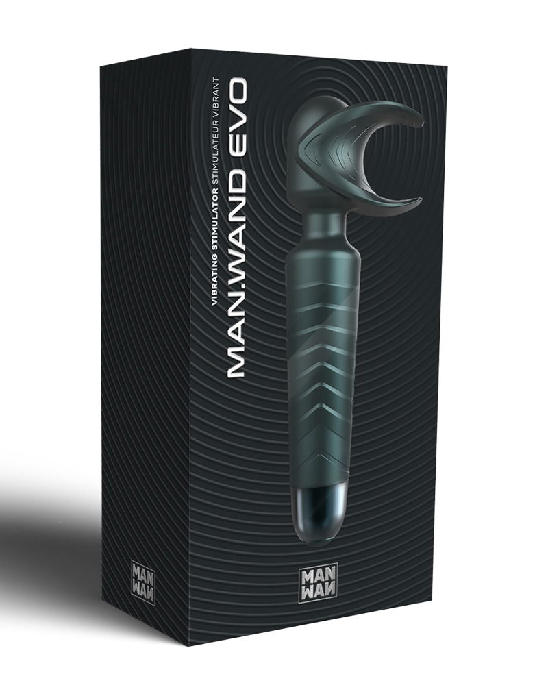 ManWan - Man.Wand EVO - Oplaadbare Masturbator èn Wand Vibrator - Dennengrijs-laced-up.nl