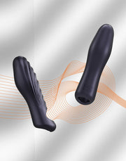 ManWan - Ryzer - Penis Extender en Zachte Masturbatie Sleeve - Black Plum-laced-up.nl