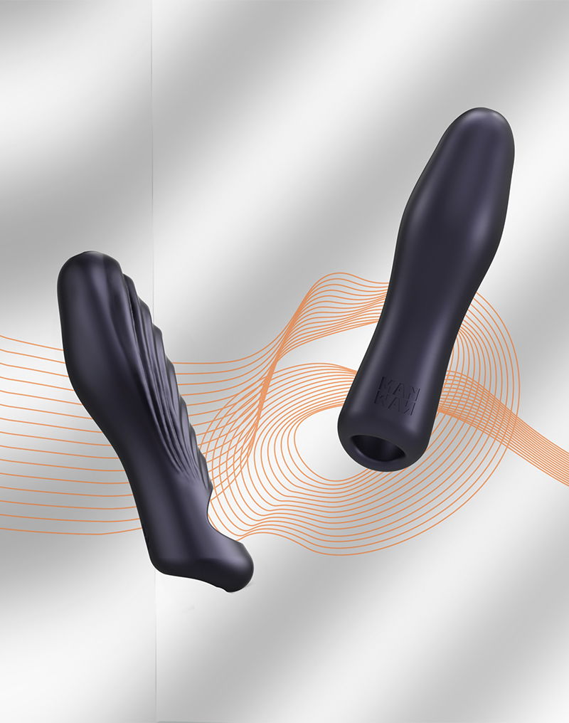 ManWan - Ryzer - Penis Extender en Zachte Masturbatie Sleeve - Black Plum-laced-up.nl