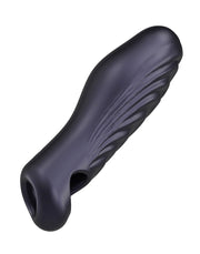 ManWan - Ryzer - Penis Extender en Zachte Masturbatie Sleeve - Black Plum-laced-up.nl