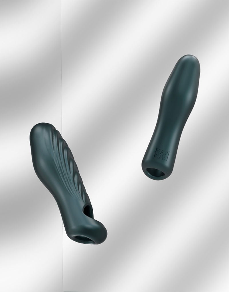 ManWan - Ryzer - Penis Extender en Zachte Masturbatie Sleeve - Pine Grey-Erotiekvoordeel.nl