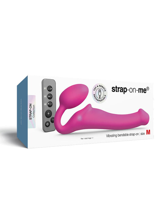 Strap-On-Me - Vibrerende Strapless Strapon - 3 Motoren - Fuchsia Roze-Erotiekvoordeel.nl