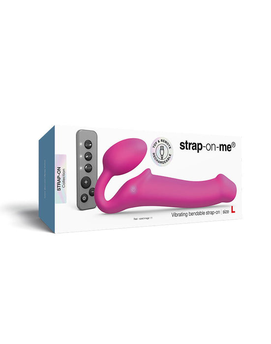 Strap-On-Me - Vibrerende Strapless Strapon - 3 Motoren - Fuchsia Roze-Erotiekvoordeel.nl