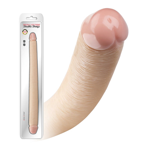 Being Fetish - PVC Incredible Double Ended Dildo 19.1" flesh-Erotiekvoordeel.nl